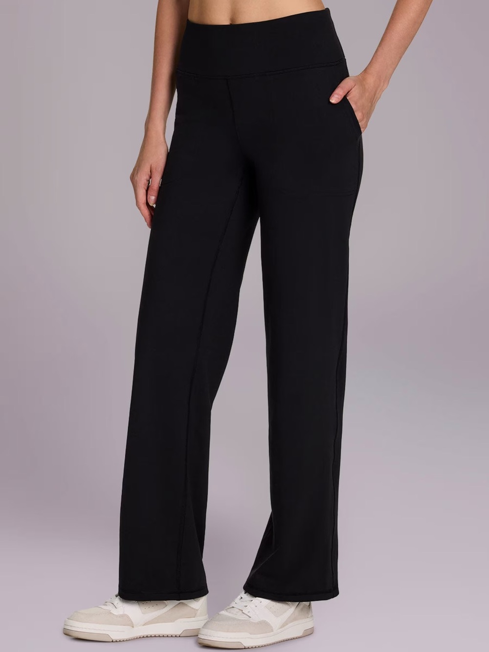 RBX High-Waist Black Wide-Leg Leggings
